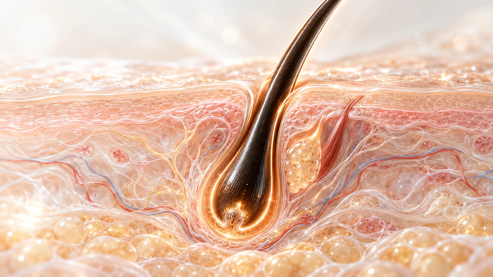Illustrative hair follicle structure